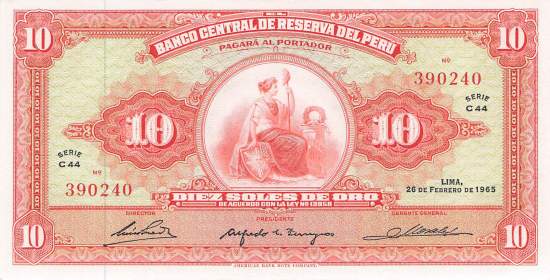 10 Soles de Oro 1965